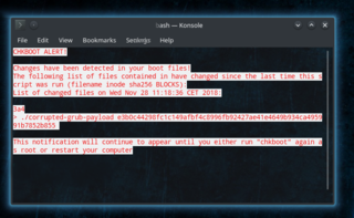 chkboot detecting boot files modifications