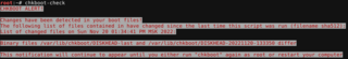 detection of malicious changes for boot files