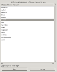 fake x-session-manager allowing the user to choose a wm