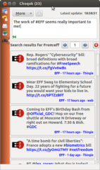Choqok showing tweets from #EFF