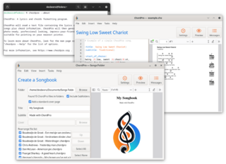 lyrics and chords formatting program