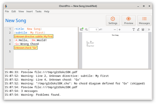 lyrics and chords formatting program