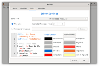 lyrics and chords formatting program