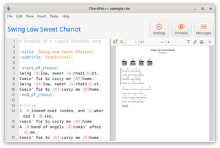 lyrics and chords formatting program