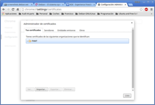 Managing certificates, allow import