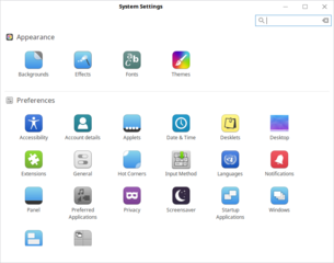 cinnamon control center