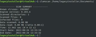 anti-virus utility for Unix - base package
