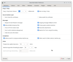 Configuration tweaker for Claws Mail