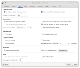 Configuration tweaker for Claws Mail
