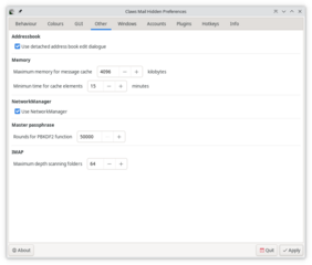 Configuration tweaker for Claws Mail