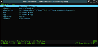 lightweight ncurses audio player