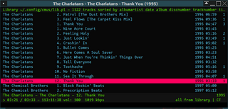 lightweight ncurses audio player