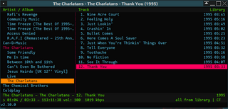 lightweight ncurses audio player