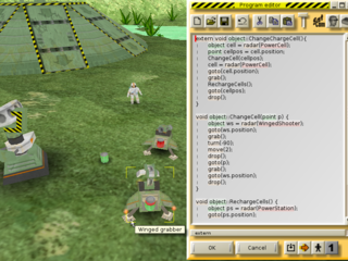 Programming a bot to recharge batteries