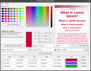 Powerful screen color picker based on Qt