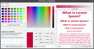 Powerful screen color picker based on Qt