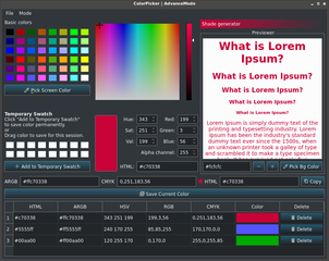 Powerful screen color picker based on Qt