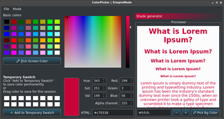 Powerful screen color picker based on Qt