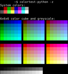 utility to test color capabilities of terminal