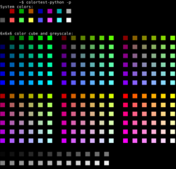 utility to test color capabilities of terminal