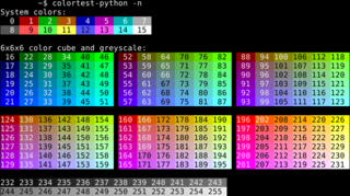 utility to test color capabilities of terminal
