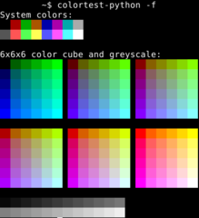 utility to test color capabilities of terminal