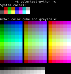 utility to test color capabilities of terminal