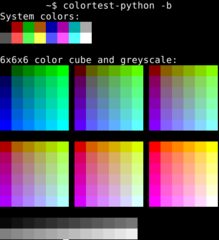 utility to test color capabilities of terminal