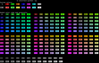 utility to test color capabilities of terminal