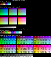 utility to test color capabilities of terminal