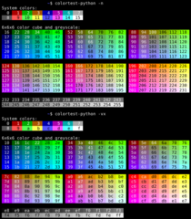 utility to test color capabilities of terminal