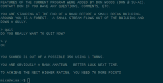 Colossal Cave Adventure game