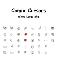 X11 mouse pointer themes with a comic art feeling (RH, translucent)