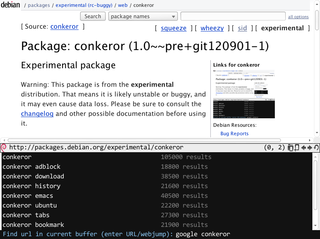 keyboard focused web browser with Emacs look and feel