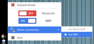 full-featured GTK-based tray icon UI for ConnMan