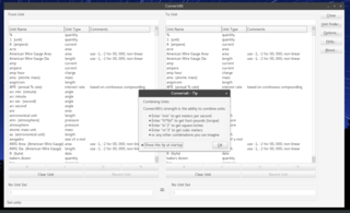 With ConvertAll, you can convert any unit in the large database to any other