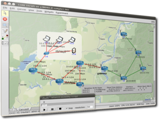 intuitive network emulator that interacts with real nets (GUI)