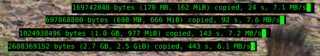 by dd copy Debian...iso to USB-flash (2 from 5 - progress)