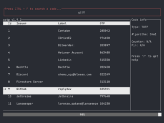 Trustworthy, encrypted, command-line TOTP/HOTP authenticator app with import fun
