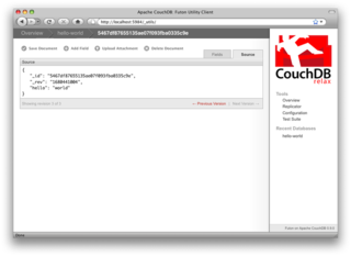 RESTful document oriented database - system-wide instance