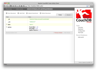RESTful document oriented database - system-wide instance