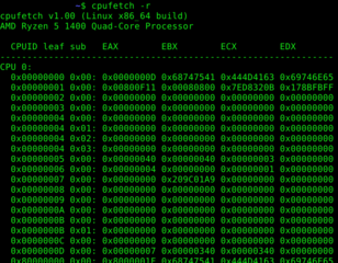 Simple yet fancy CPU architecture fetching tool