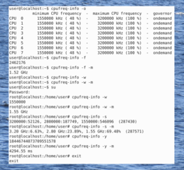 utilities to deal with the cpufreq Linux kernel feature