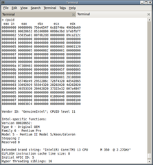 tool to dump x86 CPUID information about the CPU(s)