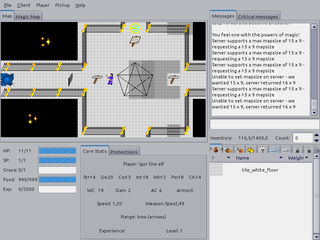 Client for the multiplayer roguelike Crossfire