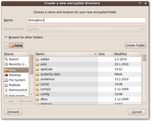 EncFS system tray applet for GNOME