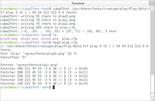 cube2font command-line usage