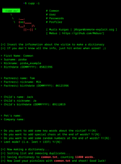 generate dictionaries for attacks from personal data