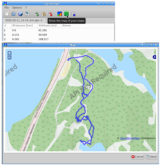 route altimetry plotting application - GTK3 interface