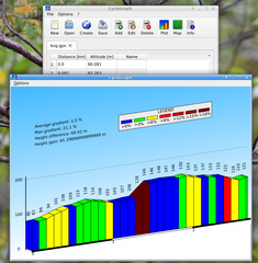 route altimetry plotting application - Qt interface